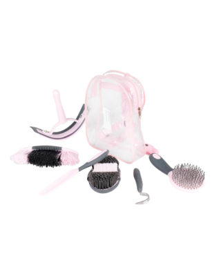 High quality horse grooming set with rubber soft grip in bag