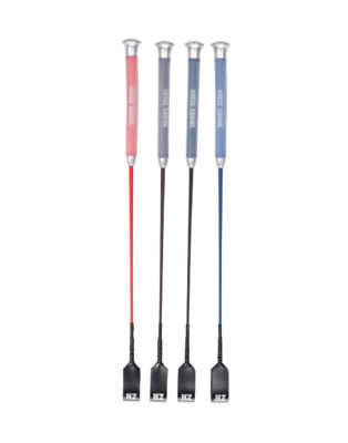 Lightweight jumping crop with comfortable gel handle and flap