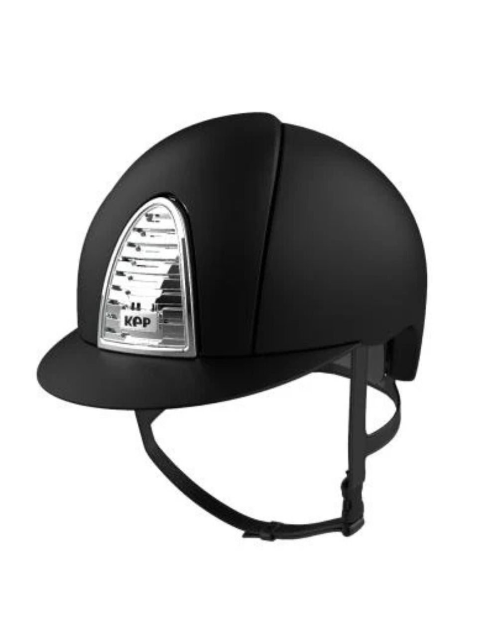 KEP Cromo 2 Tex Black Chrome Grid equestrian riding helmet with adjustable fit and ventilation